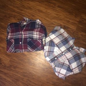 Two Aeropostale Flannels